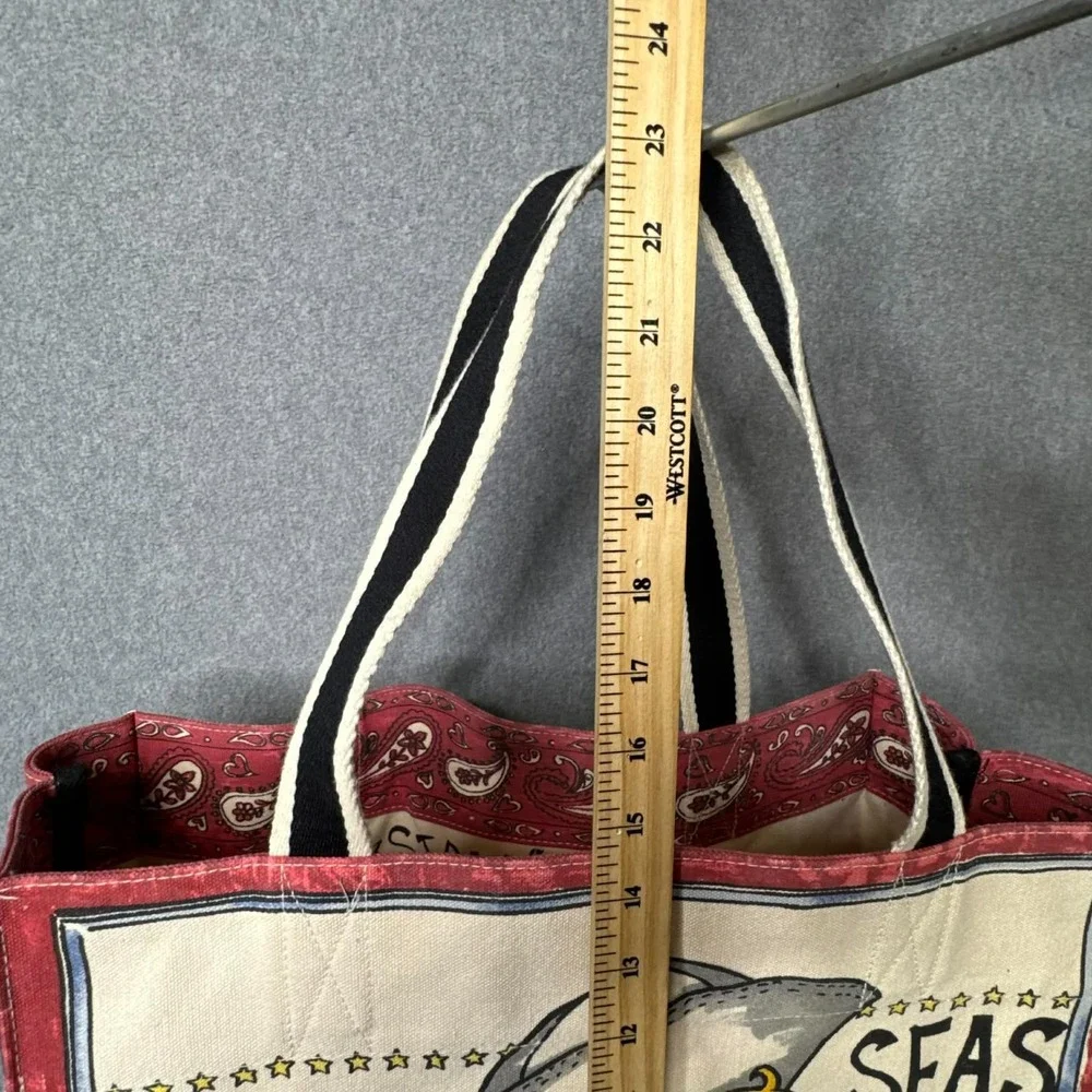 Brighton Canvas Tote Seas The Day Large Nautical Beach Bag Travel Shoulder Bag - Picture 4 of 14